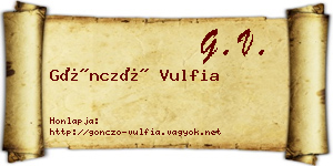 Göncző Vulfia névjegykártya
